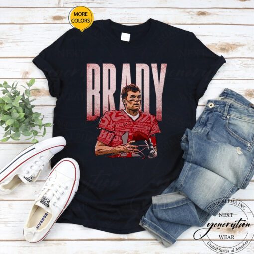 Tom Brady Tampa Bay Buccaneers Statistics Bold Signature TShirts