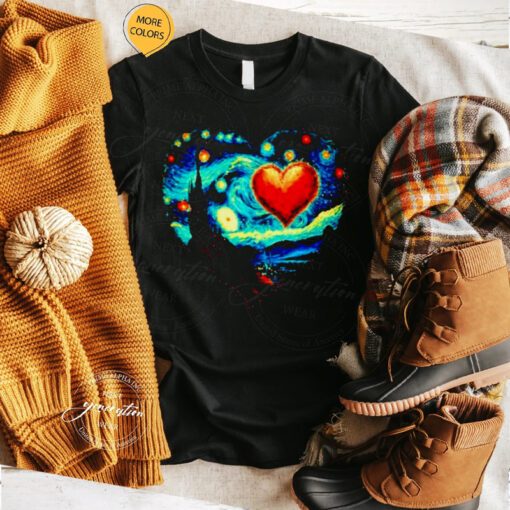 Valentine van gogh starry night tshirt