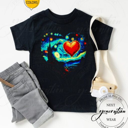 Valentine van gogh starry night tshirts