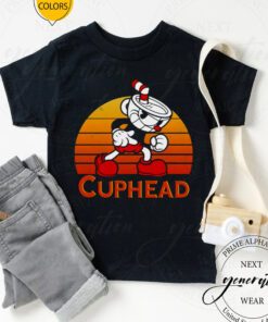 Vintage Sunset The Cuphead Show tshirts