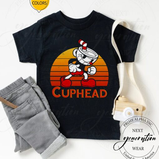 Vintage Sunset The Cuphead Show tshirts