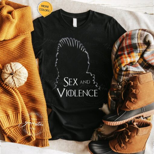 White Design Sex And Violence tshirt