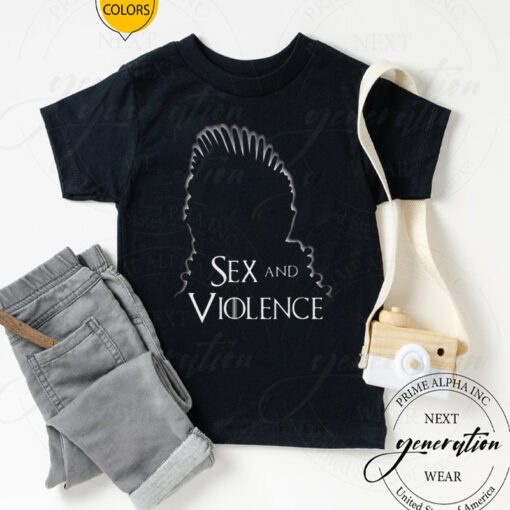 White Design Sex And Violence tshirts