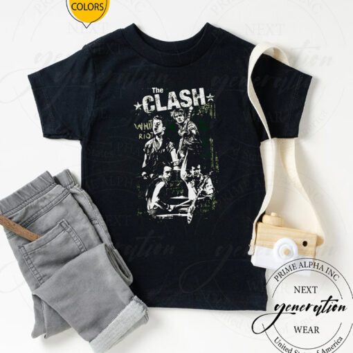 White Riot The Clash Band tshirts