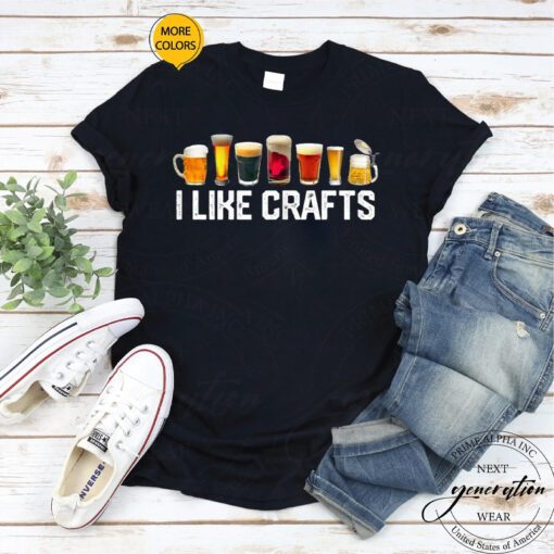 Womens Beer T-Shirt I Like Craft Beer Microbrew Hops Funny Shirt