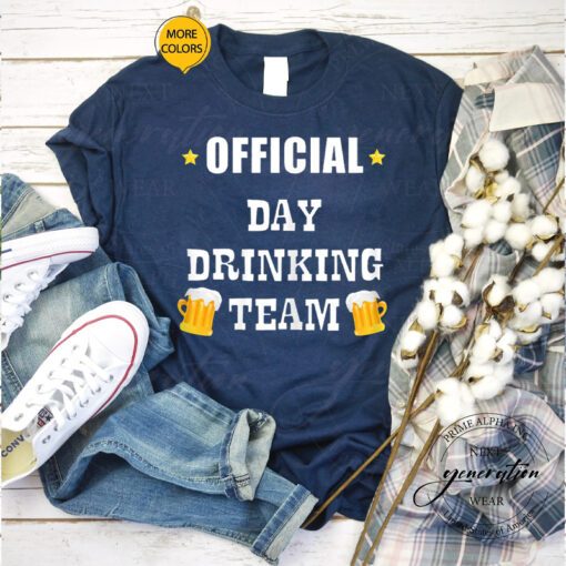 Womens Beer T-Shirt Official Day Drinking Team Beer Liquor TShirt