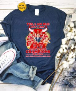 Yes I am old but I saw Chicago Bulls back to back champions NBA finals tshirt