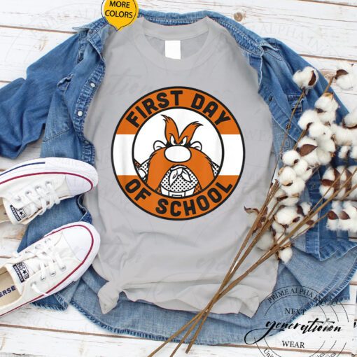 Yosemite Sam T-Shirt Looney Tunes First Day Of School Circle TShirt