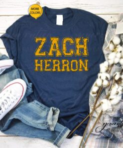Zach Herron Yellow Typography shirts