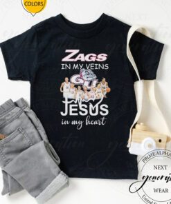 Zags In My Veins Team Jesus In My Heart TShirts