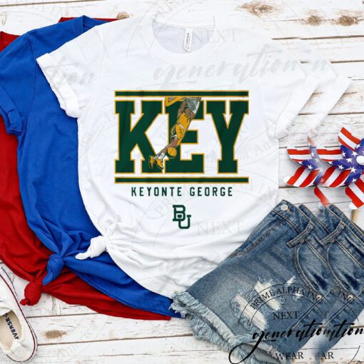 baylor basketball keyonte george key tshirt