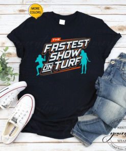 the fastest show on turf Miami Dolphins football tshirts