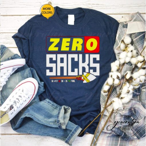 zero sacks KC 38 Phi 35 final score tshirt