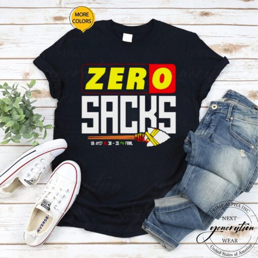 zero sacks KC 38 Phi 35 final score tshirts