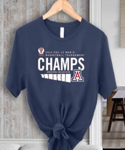Arizona Wildcats 2023 Pac-12 Men’s Basketball Conference Tournament Champions Locker Room TShirts
