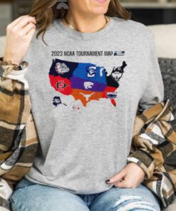 Elite 8 March Madness 2023 NCAA Tournament map t-shirts
