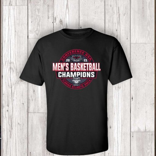 Fau Owls Blue 84 2023 C-Usa Men’s Basketball Conference Tournament Champions Locker Room Shirts