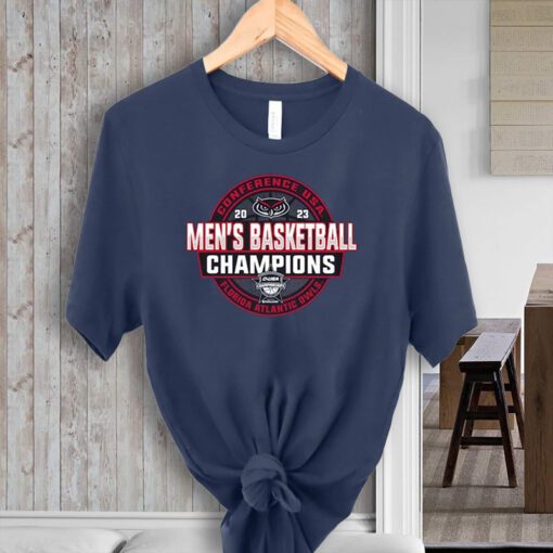 Fau Owls Blue 84 2023 C-Usa Men’s Basketball Conference Tournament Champions Locker Room TShirts