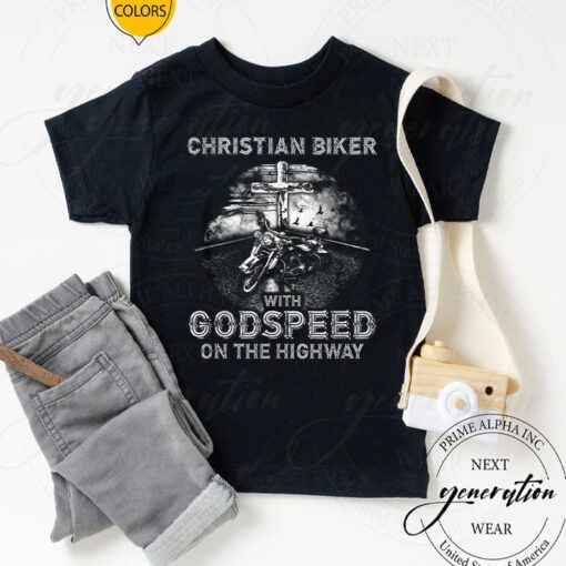 Godspeed T-Shirt With Godspeed On Highway Christian Biker TShirts