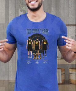 Golden State Warriors the core three Klay Thompson Stephen Curry Draymond Green shirts