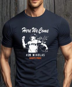 Here We Come #39 Mikolas Giants Pride Signature Shirts