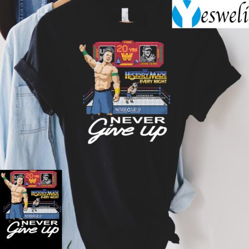 John Cena 20 Years Never Give Up T-Shirts