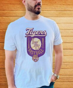 Lsu Tigers Baseball Shield Gold TeeShirt