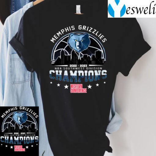 Memphis Grizzlies 2022-2023 Nba Southwest Division Champions Western Conference TShirt