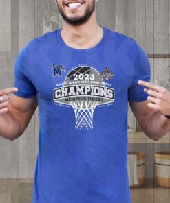 Memphis Tigers Blue 84 2023 Aac Men’s Basketball Conference Tournament Champions Shirts