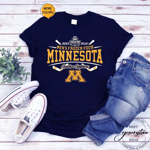 Minnesota Golden Gophers 2023 Ncaa Frozen Four Men’s Ice Hockey Tournament T-Shirt