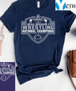 Penn State Nittany Lions Blue 84 2023 Ncaa Wrestling National Champions TShirts