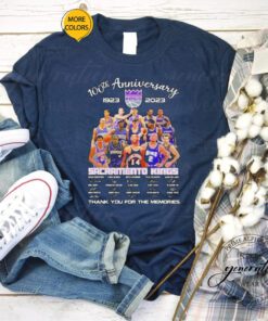 Sacramento Kings 100th anniversary 1923 – 2023 thank you for the memories signatures shirts