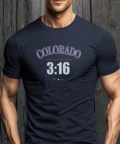 Steve Austin Black Colorado Rockies 3-16 Tee-Shirt