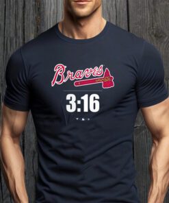 Steve Austin Navy Atlanta Braves 3-16 Shirts