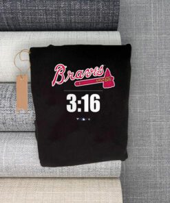 Steve Austin Navy Atlanta Braves 3-16 Tee-Shirt