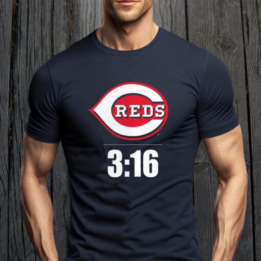 Stone Cold Steve Austin Black Cincinnati Reds 3-16 Tee-Shirt