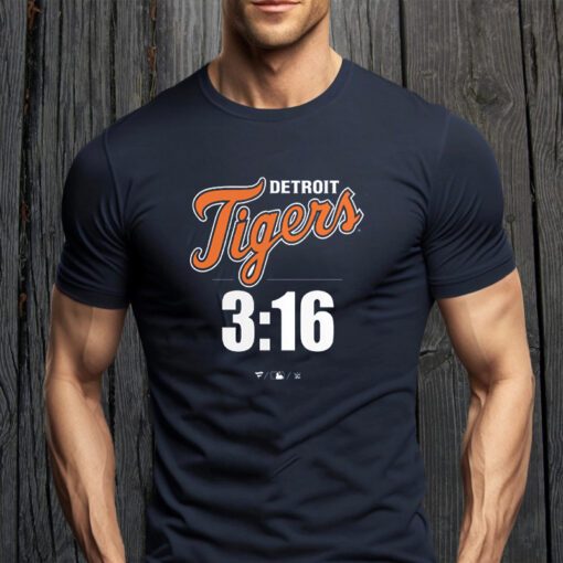 Stone Cold Steve Austin Navy Detroit Tigers 3-16 Shirts