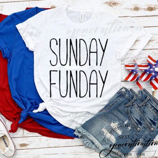 Sunday Funday T-Shirt Sunday Funday Relax Chill Weekend TeeShirt
