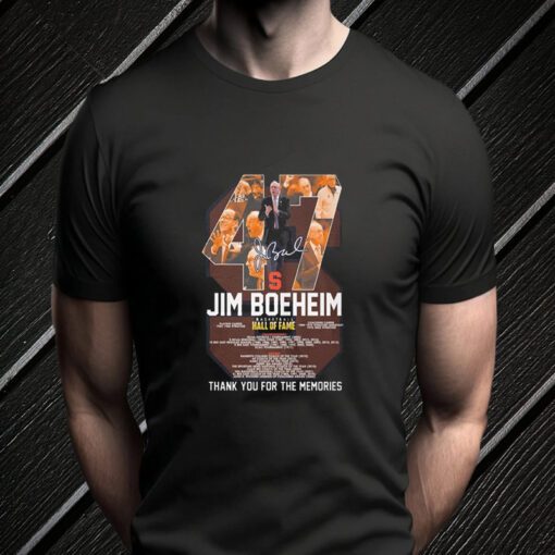Syracuse Orange Jim Boeheim Basketball Hall Of Fame Thank You For The Memories Signature teeshirt