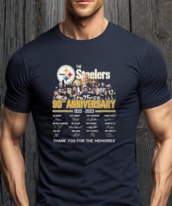 The Steelers 90th Anniversary 1933-2023 Thank You For The Memories Signatures shirts