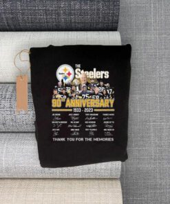 The Steelers 90th Anniversary 1933-2023 Thank You For The Memories Signatures tee-shirt