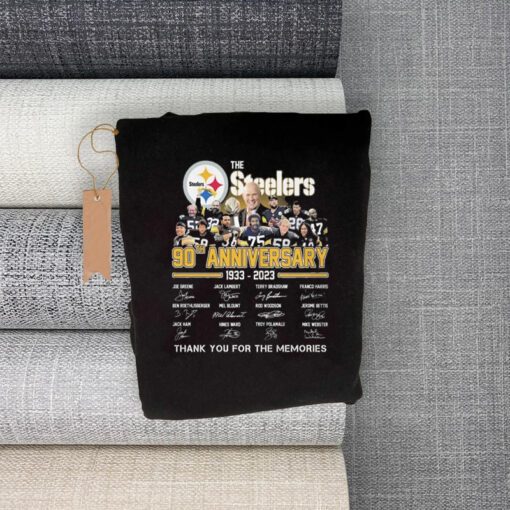 The Steelers 90th Anniversary 1933-2023 Thank You For The Memories Signatures tee-shirt