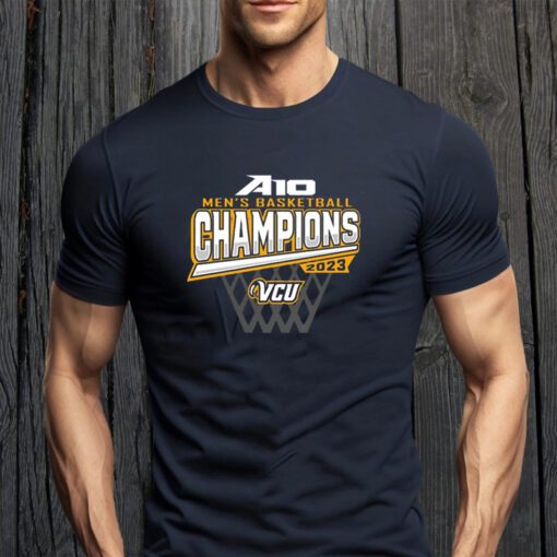 Vcu Rams 2023 Atlantic 10 Men’s Basketball Conference Tournament Champions Locker Room Tee-Shirt
