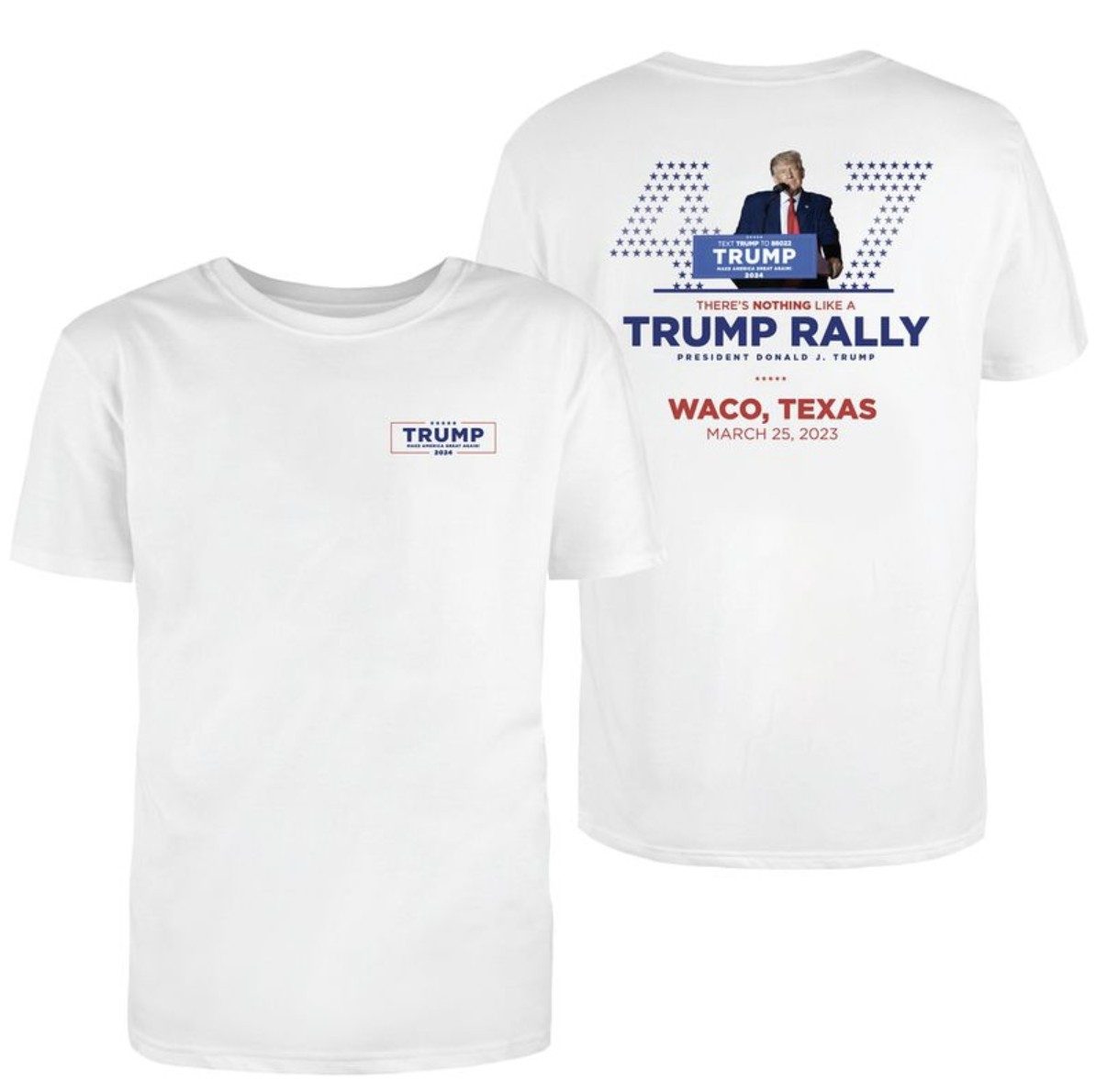 Waco TX Rally White Cotton T-Shirt