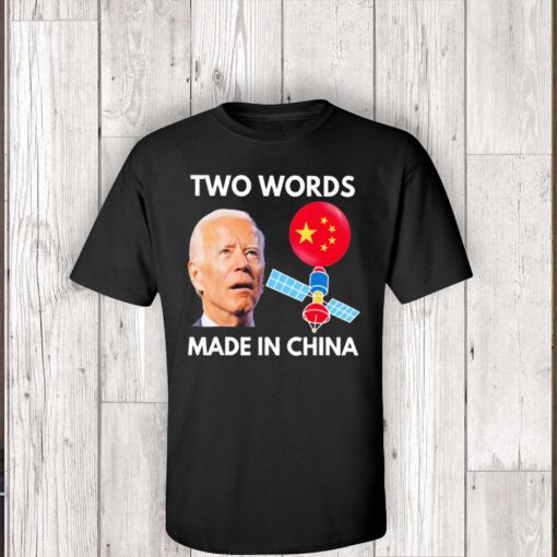 chinese spy balloon funny surveillance Joe Biden China flag Teeshirt