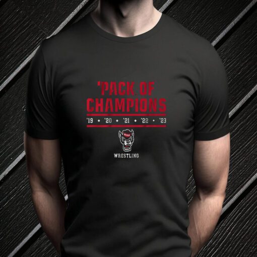 nc state wrestling 2023 pack of champions tshirts