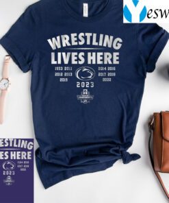 penn state wrestling lives here t-shirt