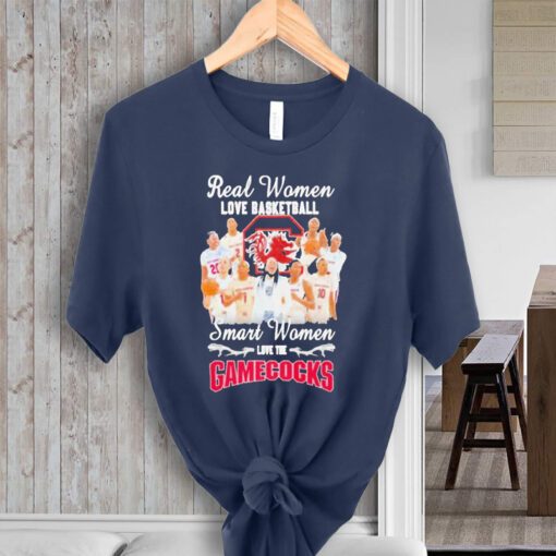 real women love basketball smart women love the gamecocks women’s Tshirts