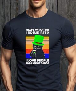 that’s what I do I drink beer black cat st patrick’s day vintage shirts