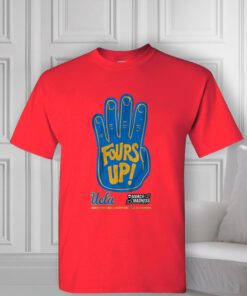 ucla basketball fours up tee-shirt